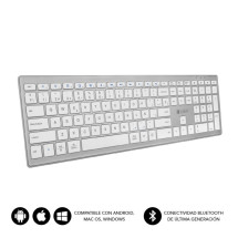 foto de TECLADO SUBBLIM KEYBOARD BLUETOOTH PURE EXTENDED BLUETOOTH SILVER