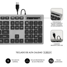foto de TECLADO SUBBLIM WIRED ERGO KEYS SILENT FLAT HQ USB GREY