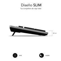 foto de TECLADO SUBBLIM WIRED ERGO KEYS SILENT FLAT HQ USB GREY