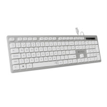 foto de TECLADO USB SUBBLIM WIRED ERGO KEYS SILENT FLAT HQ SILVER USB