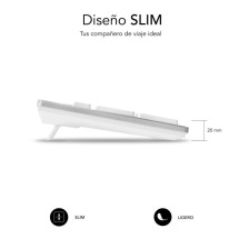 foto de TECLADO USB SUBBLIM WIRED ERGO KEYS SILENT FLAT HQ SILVER USB