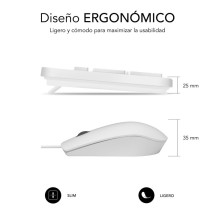 foto de COMBO TECLADO RATON SUBBLIM BUSINESS SLIM USB BLANCO