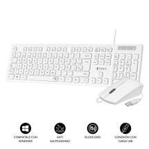 foto de COMBO TECLADO RATON SUBBLIM BUSINESS SLIM USB BLANCO