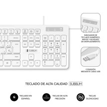 foto de COMBO TECLADO RATON SUBBLIM BUSINESS SLIM USB BLANCO