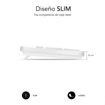 foto de TECLADO SUBBLIM BUSINESS SLIM SILENCIOSO USB BLANCO