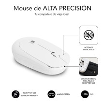 foto de COMBO TECLADO RATON SUBBLIM BUSINESS SLIM SILENCIOSO RF INALAMBRICO BLANCO