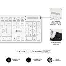 foto de COMBO TECLADO RATON SUBBLIM BUSINESS SLIM SILENCIOSO RF INALAMBRICO BLANCO