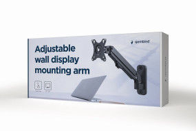 foto de AJUSTABLE WALL DISPLAY MOUNTING ARM UP TO 27 7 KG GEMBIRD
