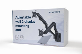 foto de AJUSTABLE WALL DISPLAY MOUNTING ARM UP TO 27? 7 KG  GEMBIRD
