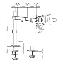 foto de ADJUSTABLE DESK DISPLAY MOUNTING ARM ROTATE TILT SWIVEL 17''-32'' UP TO 9 KG