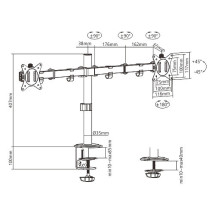 foto de ADJUSTABLE DESK 2DISPLAY MOUNTING ARM ROTATE TILT SWIVEL 17''-32''? UP TO 9 KG