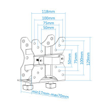 foto de SOPORTE VESA MINI PC TOOQ TCCH0001-B NEGRO 50X50 75X75 100X100