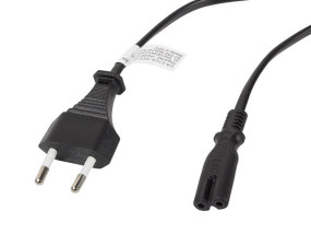 foto de CABLE LANBERG DE ALIMENTACION OCHO CEE 7/16 A IEC320 C7  NEGRO 3M