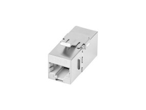 foto de ADAPTADOR LANBERG CAT6 FTP HEMBRA THRU KEYSTONE RJ45 A RJ45, 90 GRADOS