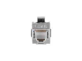foto de ADAPTADOR LANBERG CAT6 FTP HEMBRA THRU KEYSTONE RJ45 A RJ45, 90 GRADOS
