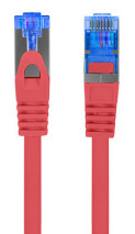 foto de CABLE RED LANBERG LATIGUILLO CAT.6A S/FTP LSZH CCA 0.25M ROJO FLUKE PASSED