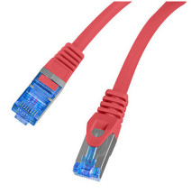 foto de CABLE RED LANBERG LATIGUILLO CAT.6A S/FTP LSZH CCA 0.25M ROJO FLUKE PASSED