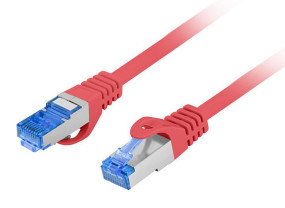 foto de CABLE RED LANBERG LATIGUILLO CAT.6A S/FTP LSZH CCA 0.25M ROJO FLUKE PASSED