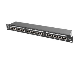 foto de PATCH PANEL LANBERG 24 PUERTOS 1U 19 CAT.6 SFTP NEGRO