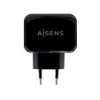 CARGADOR USB 17W AISENS 5V 3.4A 2xUSB CON CONTROL AI NEGRO