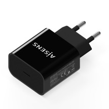 foto de CARGADOR USB-C AISENS PD3.0 1 PUERTO 1xUSB-C 20W NEGRO