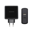 CARGADOR 57W AISENS 1xUSB-C PD3.0 45W 1xUSB-A 5V 2.4A 12W NEGRO