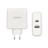 foto de AISENS CARGADOR 57W 1xUSB-C PD3.0 45W 1xUSB-A 5V 2.4A 12W BLANCO