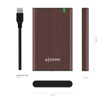 foto de CARCASA HDD AISENS ASE-2525BWN 2.5 MARRON