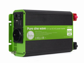 foto de INVERSOR CORRIENTE DC-AC GEMBIRD  COCHE DE ONDA SINUSOIDAL PURA DE 12 V 500 W