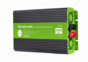 foto de INVERSOR CORRIENTE DC-AC GEMBIRD  COCHE DE ONDA SINUSOIDAL PURA DE 12 V 2000 W