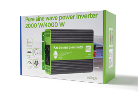 foto de INVERSOR CORRIENTE DC-AC GEMBIRD  COCHE DE ONDA SINUSOIDAL PURA DE 12 V 2000 W