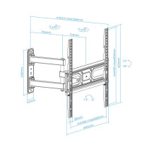 foto de SOPORTE PARED PANTALLAS 32-55 GIRA INCLI NEGRO