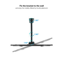 foto de SOPORTE PARED PANTALLAS 32-55 GIRA INCLI NEGRO