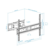 foto de SOPORTE PARED PANTALLAS 37-80 GIRA INCLI NEGRO