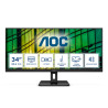 foto de MONITOR PROFESIONAL ULTRAPANORÃ?MICO AOC U34E2M 34' WQHD NEGRO