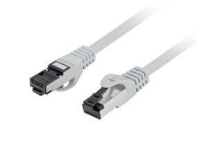foto de CABLE RED LANBERG LATIGUILLO CAT.8.1 S/FTP LSZH CU 0.5M GRIS FLUKE PASSED