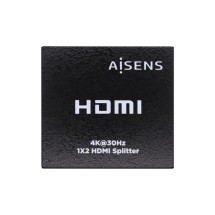 foto de DUPLICADOR HDMI AISENS 4K30HZ 1x2 CON ALIMENTACION NEGRO