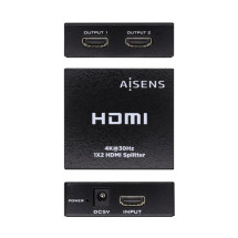 foto de DUPLICADOR HDMI AISENS 4K30HZ 1x2 CON ALIMENTACION NEGRO