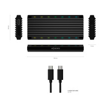 foto de CARCASA HDD AISENS ASM2-RGB012B M.2 NEGRA