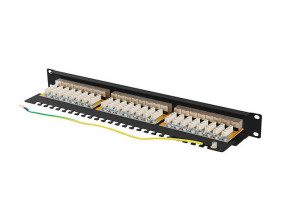 foto de PATCH PANEL 24 PORT 1U 19 CAT.6A FTP BLACK LANBERG
