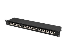 foto de PATCH PANEL 24 PORT 1U 19 CAT.6A FTP BLACK LANBERG