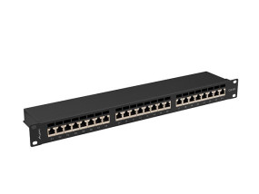 foto de PATCH PANEL 24 PORT 1U 19 CAT.6A FTP BLACK LANBERG