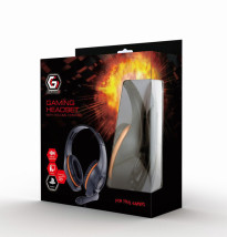 foto de AURICULARES GAMING GEMBIRD GHS-05-O NARANJA NEGRO MICROFONO ALAMBRICO JACK 3.5MM