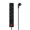 foto de REGLETA AISENS BASE 5 TOMAS INTERRUPTOR CABLE 3x1.5MM2 1.4M NEGRO