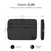 foto de FUNDA PORTATIL SUBBLIM AIR PADDING 360 SLEEVE 13,3-14 DARK GREY