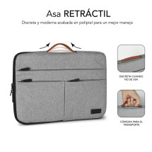 foto de FUNDA PORTATIL SUBBLIM AIR PADDING 360 SLEEVE 13,3-14 LIGHT GREY