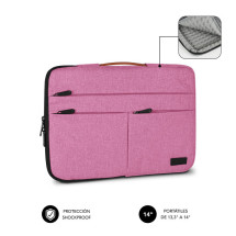foto de FUNDA PORTATIL SUBBLIM AIR PADDING 360 SLEEVE 13,3-14 PINK