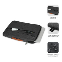 foto de FUNDA PORTATIL SUBBLIM AIR PADDING 360 SLEEVE 15,6 DARK GREY