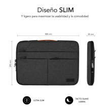 foto de FUNDA PORTATIL SUBBLIM AIR PADDING 360 SLEEVE 15,6 DARK GREY