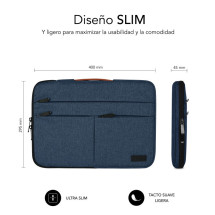 foto de FUNDA PORTATIL SUBBLIM AIR PADDING 360 SLEEVE 15,6 BLUE